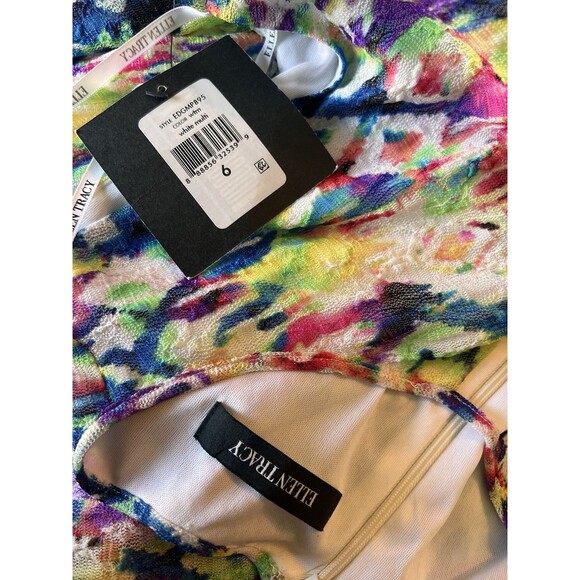 ELLEN TRACY Womens Watercolor Wrap Maxi Elegant Dress Sz 6 Sleeveless NWT #15 - Picture 2 of 10